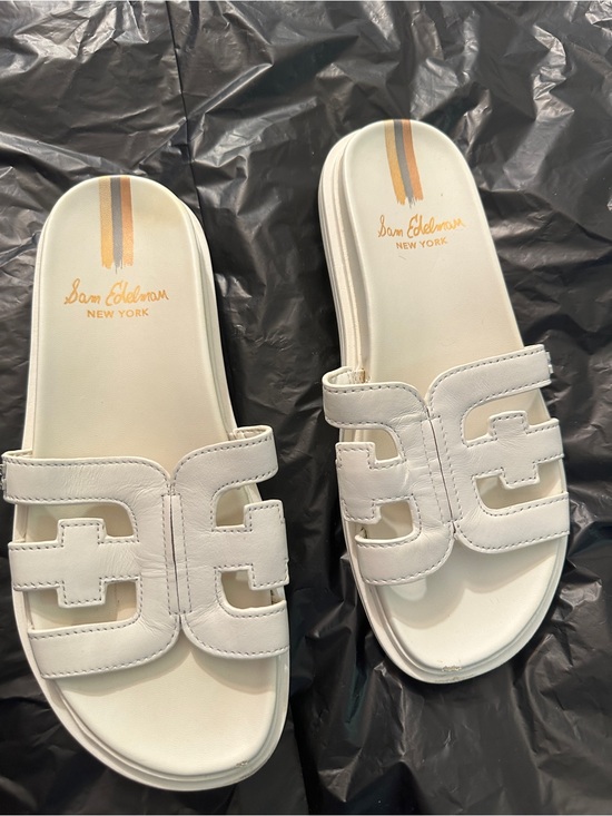 Sam Edelman Shoes - Sam Edelman New York Valeri White Leather Sandal Size 6.5M